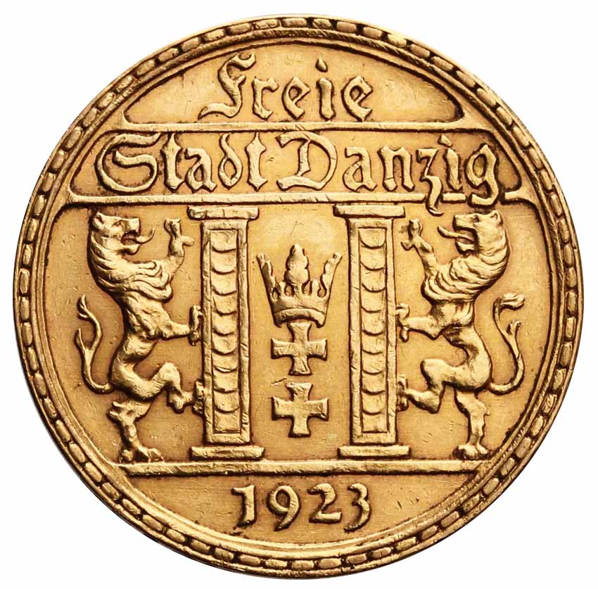 WM Gdańsk / Danzig 25 guldenów 1923, stempel zwykły